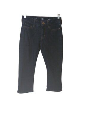St. Johns Bay Womens Capri Jeans Size 2P Dark Wash Casual Denim 5 Pocket #I-5